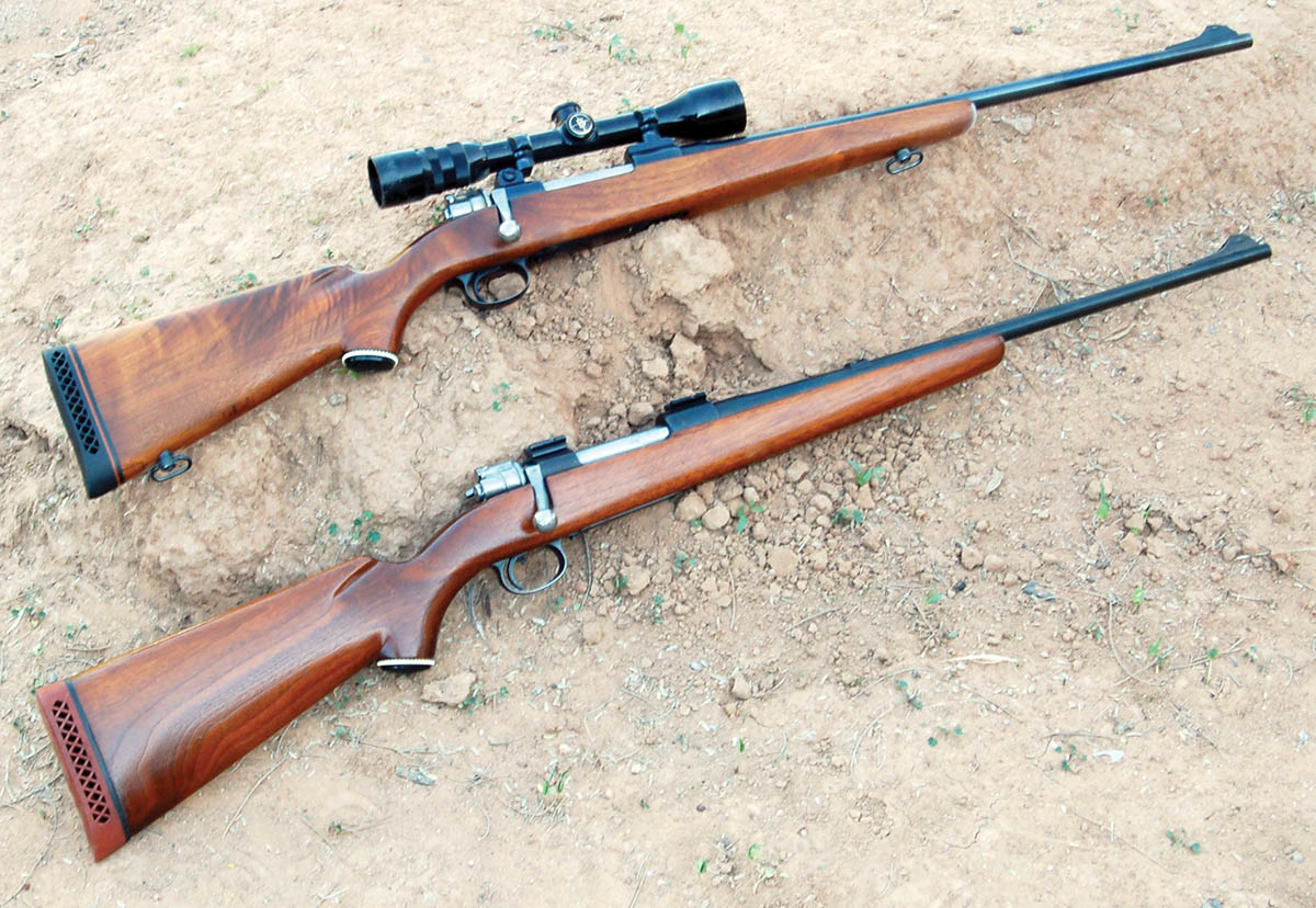 J. C. Higgins (Sears, Roebuck) Model 50s on post-World War II FN Mauser actions using modern steel and no case hardening.